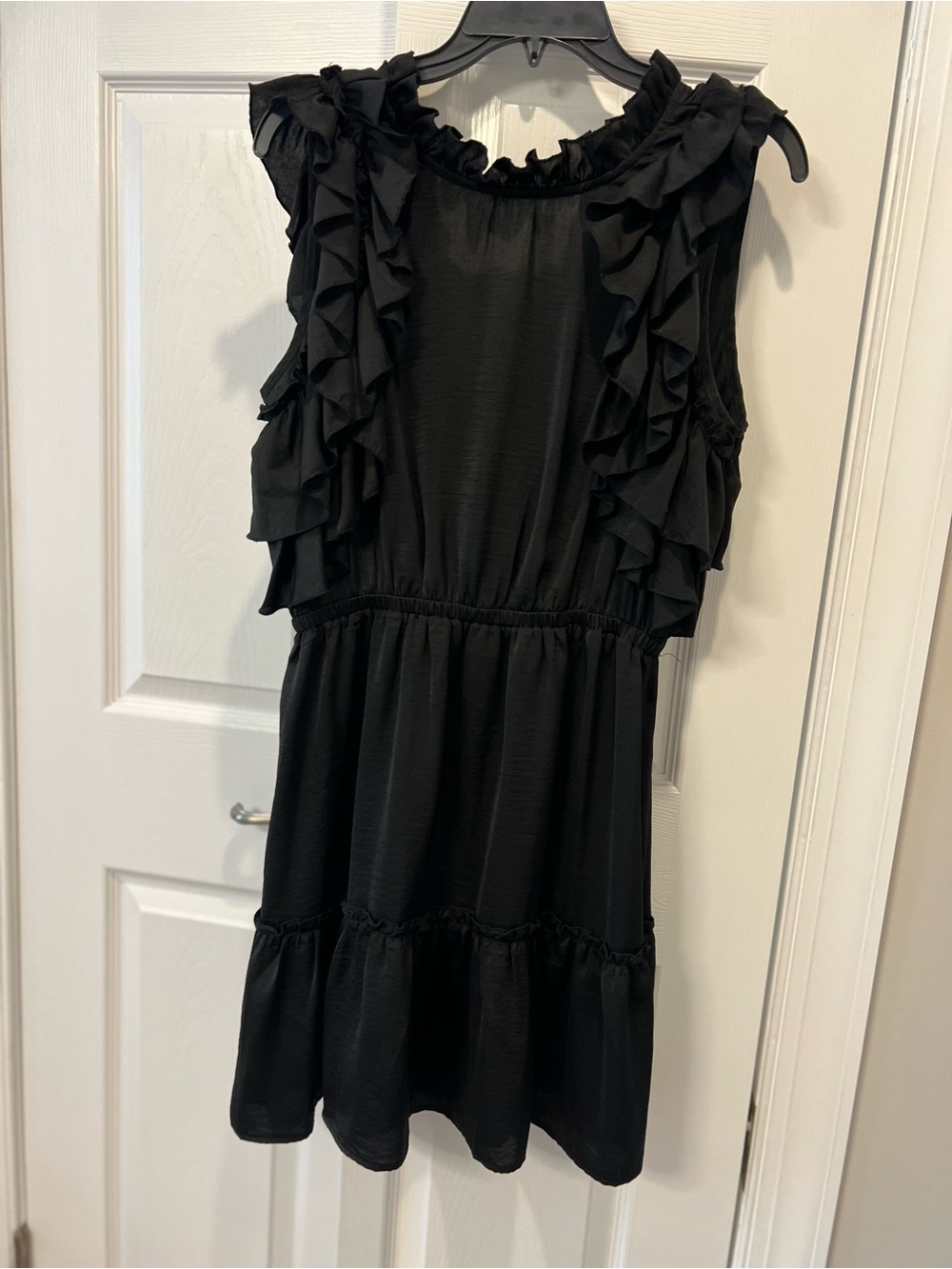DRA Los Angeles Black Ruffle Tiered Dress for Girls